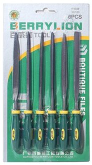 Diamond Carving Tool 6 Stks/set Polijsten Metaal Glas Steen Hout Craft Naald File Set Groen 140Mm/160Mm/180Mm