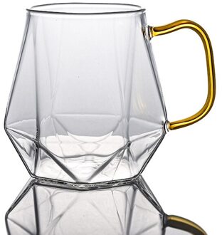 Diamond Koud Water Fles Grote Capaciteit Glas Nordic Water Fles Huishouden Hittebestendige Koel Wit Cup Set