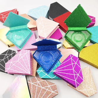 Diamond Lashes Cases Package Makeup Cosmetic Case Mink False Eyelashes Packing Gift Boxes Empty Eyelashes Holder 1pcs/lot