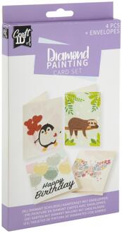 Diamond Painting kaarten set 18,1x13cm multi