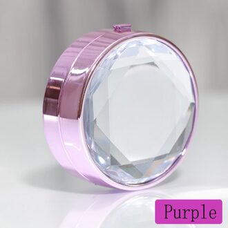 Diamond Patroon Contact Lens Companion Box Beauty Lenzen Doos Contact Lens Case paars