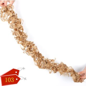 Dianqi Synthetische Een Krullend Broodje Met Een Elastiekje Gebonden Rond Het Broodje En Een Paardenstaart Gewikkeld Rond Een Vrouw 'S Haar 103