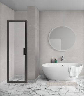 Diasi Nisdeur - 100x200cm - 8mm - helder nano coating glas - frame - mat zwart R-BE-C100D-FFG Zwart mat