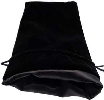 Dice Bag Velvet Black with Black Satin Large