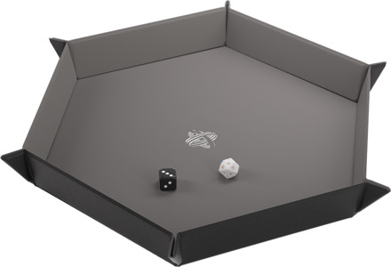 Dice Tray Magnetic Hexagonal - Zwart / Grijs