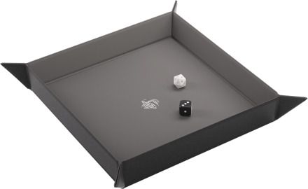 Dice Tray Magnetic Square - Zwart / Grijs