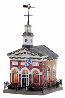 Dickensville Kerstdorp Dokkum kerk - 19,5 cm - kerstdorp huisje - Friesland - Kerstdorpen Multikleur