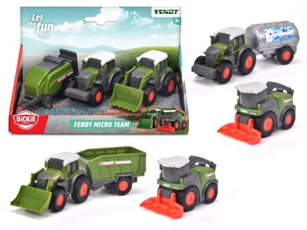 Dickie Toys Fendt Tractor 3-Delige Set 9Cm
