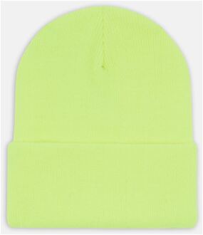 Dickies Acrylaat Opgerolde Unisex Volwassenen Gele Muts - maat Geel