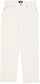 Dickies Ecru Denim Streetwear Pant Dickies , Beige , Heren - W34 L32,W36 L32,W32 L32