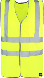 Dickies Hi-Vis Verkeersveiligheid Heren Geel Reflecterend Vest