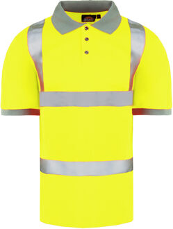 Dickies Hoge Zichtbaarheid Heren Geel Veiligheidspoloshirt - maat S Oranje