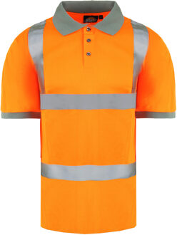 Dickies Hoge Zichtbaarheid Heren Oranje Veiligheidspoloshirt - maat 3XL