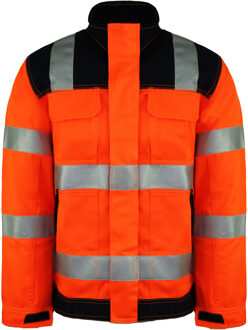 Dickies hoge zichtbaarheid heren oranje werkjas Navy - S