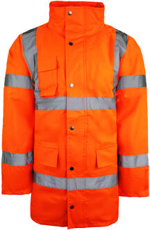 Dickies Hoge Zichtbaarheid Motoroway Veiligheid Heren Oranje Jas - 3XL