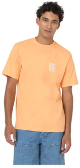 Dickies Katoenen T-Shirt met Grafische Print Dickies , Orange , Heren - 2XL