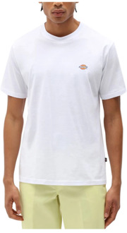 Dickies Mapleton Crew Neck Katoenen T-Shirt Dickies , White , Heren - Xl,S