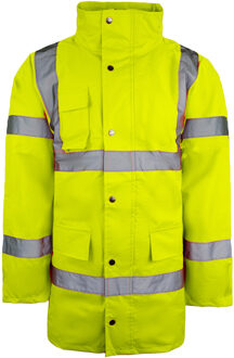 Dickies Motorway Safety Heren Gele Waterdichte Jas Geel
