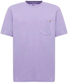 Dickies Paarse Roos T-Shirt Dickies , Purple , Heren - S,Xs