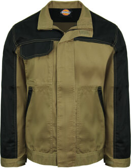 Dickies Tweekleurig Heren Kaki Zwart Everyday Work Wear Jas ED24/7JK KHAKI/BLACK