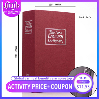 Dictionary Mini Book Safe Security Key Locker Money Hidden Secret Safe Key Safe Box Cash Money Coin Storage Jewellery Lock Box