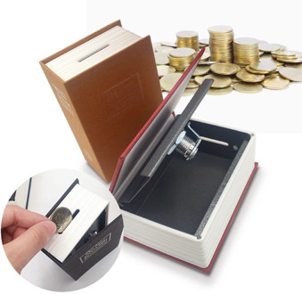 Dictionary Mini Safe Box Book Money Hidden Secret Security Safe Lock Cash Money Coin Storage Jewellery key Locker For Kid Gift