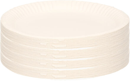 Did 105x Witte bordjes van karton rond 18 cm