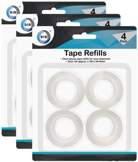 Did 12x Rolletjes plakband voor plakbanddispensers