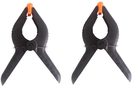 Did 2x Hobby lijmklem / veerklem zwart 15 cm