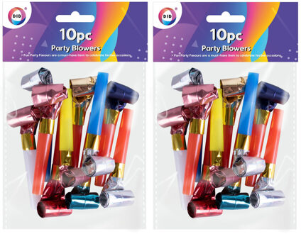 Did 30x Metallic kleurenmix roltongen party toeters