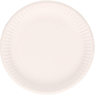 Did 35x Witte bordjes van karton rond 18 cm - Feestbordjes