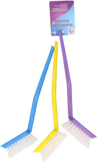 Did 3x stuks Stevige afwasborstels met haakje gekleurd 23,5 cm