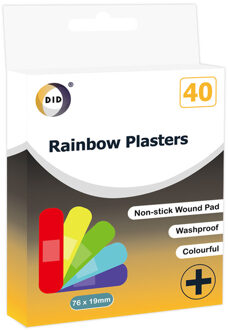 Did 40x Pleisters diverse regenboog kleuren - Pleisters