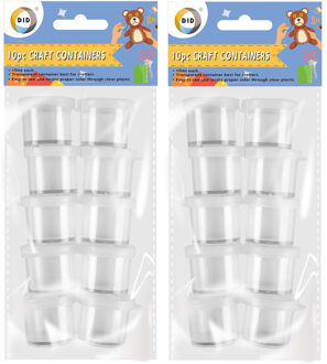 Did 50x Kralendoosjes/ opbergpotjes 2,5 cm