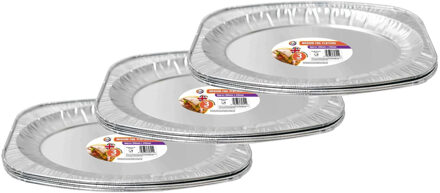 Did 9x stuks - serveerschalen - 35 x 23.5 cm - Aluminium?- schotel - wegwerp