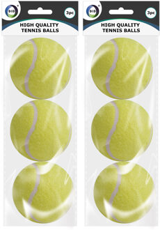 Did 9x stuks speelgoed tennisballen voor honden 6 cm