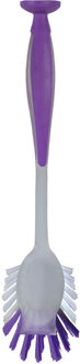 Did Afwasborstel met zuignap - kunststof - paars - Afwas borstel