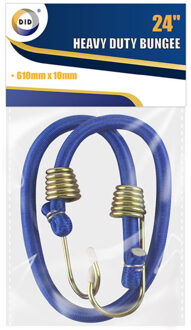 Did Bagagespin/snelbinder- blauw - 61 cm - met spinhaken