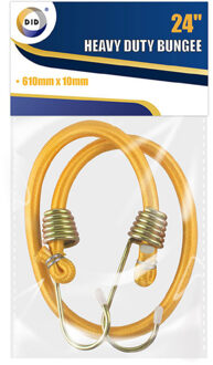 Did Bagagespin/snelbinder- geel - 61 cm - met spinhaken