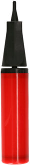 Did Ballonnen opblaaspomp met opzetstuk - kunststof - 28 cm - rood