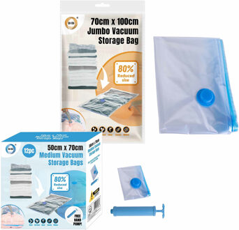 Did Compressie/vacuum opbergzakken met handpomp - 15 stuks - 2 formaten