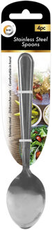 Did diner eetlepels - 4x stuks - van RVS - 19 cm - bestek - dineren - dinerbestek