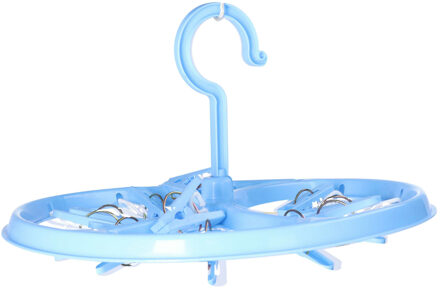 Did Droogcarrousel/droogmolen blauw met 12 knijpers 26,5 cm