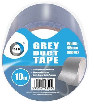 Did duct tape/reparatietape grijs 10 meter x 48 mm - Tape (klussen)