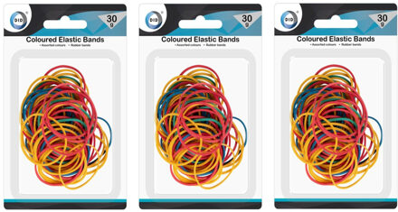 Did Elastiekjes - 5x zak 30 gram - gekleurd - hobby - kantoor - elastiek