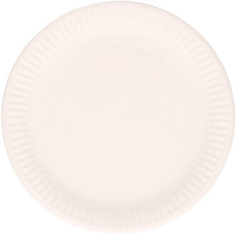 Did Feestbordjes/gebaksbordjes karton - 150x - wit - rond - papieren bordjes