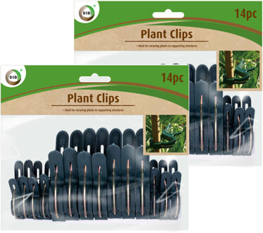 Did Groene plantenklemmen/plantenclips 28x stuks van 4,3 en 6,3 cm