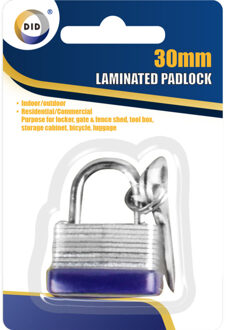 Did Hangslot met sleutel - 3 cm - metaal - voor binnen en buiten