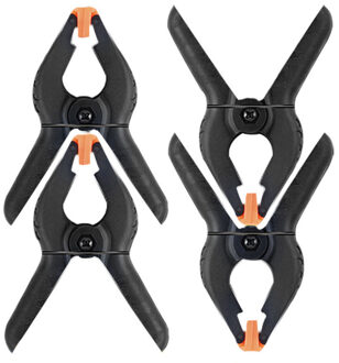 Did Hobby lijmklemmen / veerklemmen - 8x - zwart - 8 cm - zeilklemmen