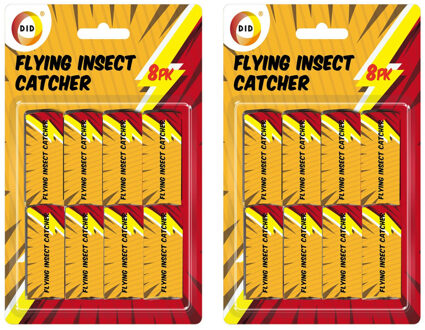 Did Insecten/vliegen vang plakstrips - 16x stuks - kleefstrips